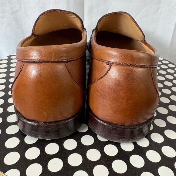Allen Edmonds CAMPBELL Mens Brown Leather Loafers Size 12 B Dress Shoes Tan - Picture 7 of 8